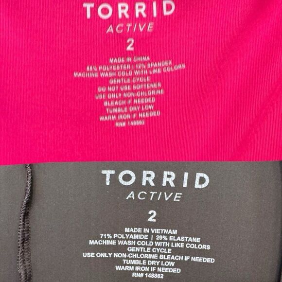 Torrid Performance Active Tech Pink Tank & Black Strappy Tee Lot 2 2XL - Picture 13 of 15